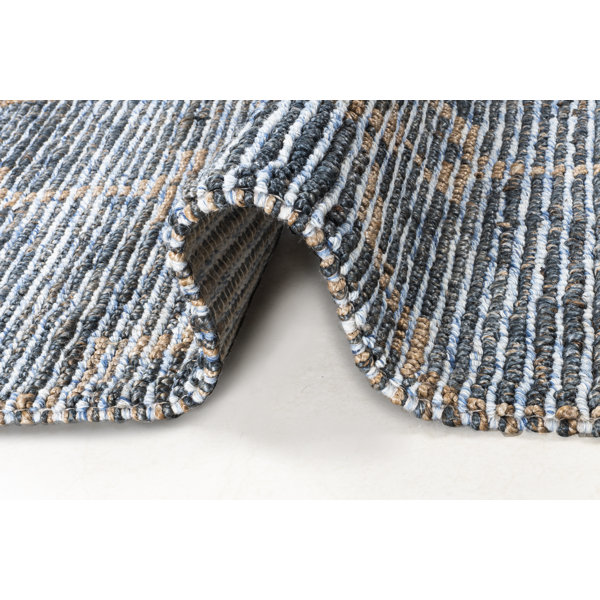Tufty Home Handmade Flatweave Jute/Sisal Blue/Natural Rug Wayfair
